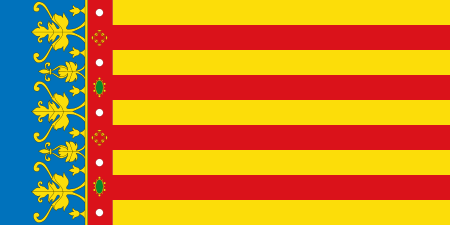 ไฟล์:Flag of the Land of Valencia (official).svg
