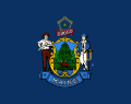 Flag of Maine, featuring the New England pine