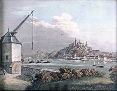 Maleriet av svingfergen i Koblenz fra 1700-tallet