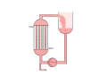 Forced circulation reboiler