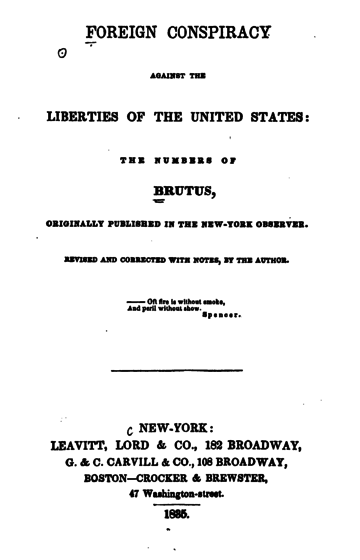 Cover of Foreign Conspiracy Against the Liberties of the United States by Samuel F.B. Morse, 1835 edition Foreign Conspiracy.png