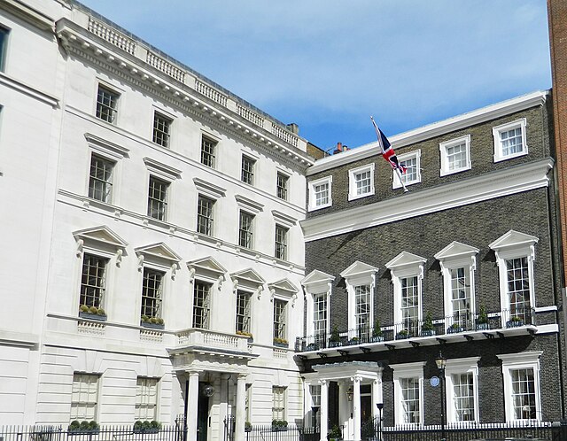 Left: Wentworth House, 5, St James's Square, London