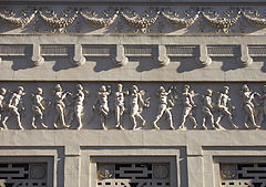 Frieze in Town Hall, Auckland, New Zealand