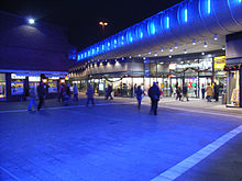 Nächtlicher Hauptbahnhof vom Bahnhofscenter aus gesehen