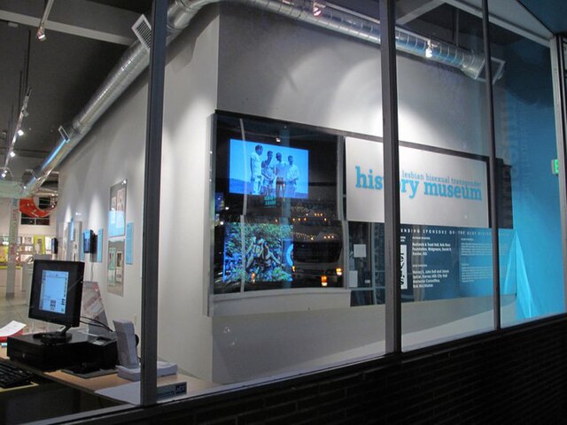 The GLBT History Museum in San Francisco on the evening that it opened for previews, Dec 10, 2010.