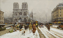 Cathédrale Notre-Dame de Paris sous la neige