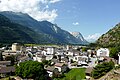 Une vue du village de Gampel