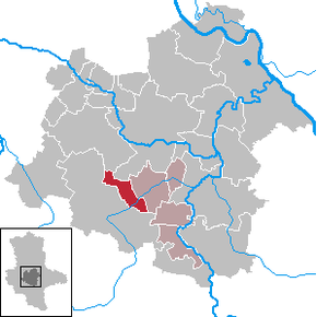 Poziția Giersleben pe harta districtului Salzlandkreis