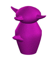 3D rendering of a purple greeble