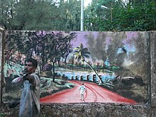 Graffity ve výrobě ... (Na zdi v Thrissuru) CIMG9873.jpg