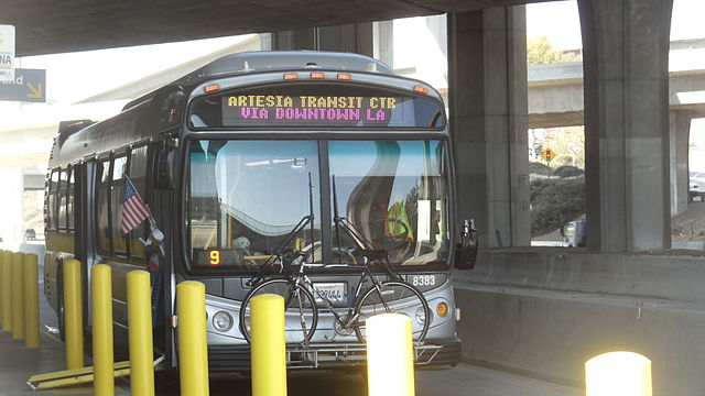 Metro J Line runs on the Harbor Transitway with frequent service.