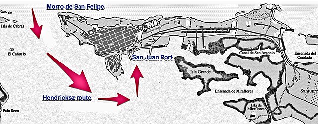 1625 attack on San Juan by Boudewijn Hendricksz