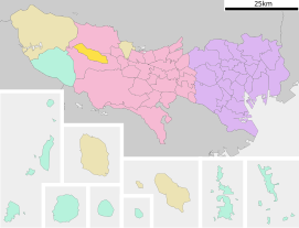 Lokasi Hinode di Metropolis Tōkyō