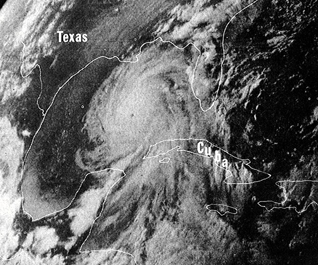 Hurricane Camille, the day before it hits Mississippi
