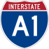 Interstate A1 markering