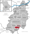 Location of the community of Ilmmünster in the Pfaffenhofen adIlm district