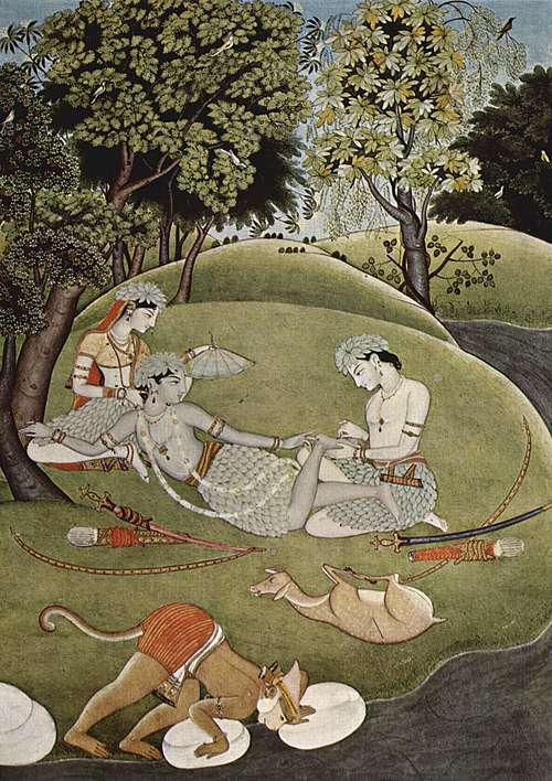 Rama and Sita in the forest. Kangra, c. 1780. Kronos Collections