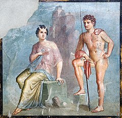 Io (left) watched by Argus Panoptes (right) on Hera's orders