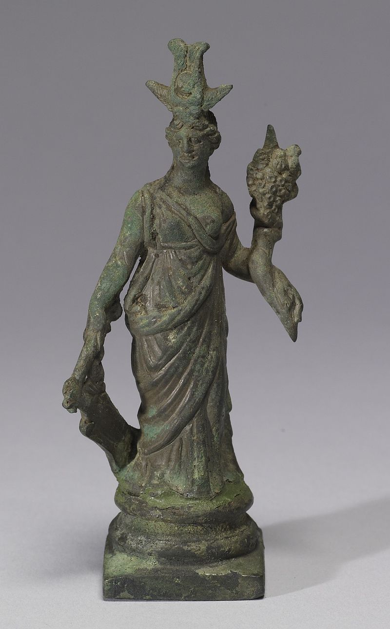 Metal figurine of a woman