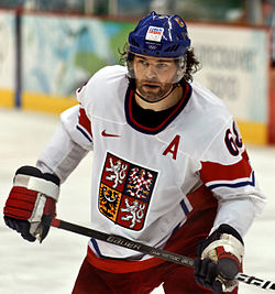 יארומיר יאגר במדי נבחרת צ'כיה באולימפיאדת ונקובר (2010)