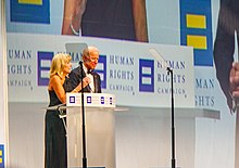 The Bidens at a dinner for the Human Rights Campaign in 2018 Joe Biden & Jill Biden @ 2018.09.15 Human Rights Campaign National Dinner, Washington, DC USA 06125 (44713707781).jpg