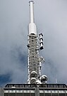 Closeup view of an antenna, photographed in 2009