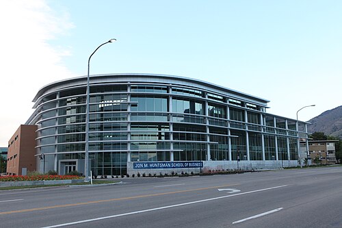 The Jon M. Huntsman School of Business completed construction on its expansion in 2016.