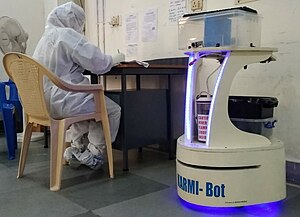 Karmi Bot in Medical College's Isolation ward Karmi Robot.jpg