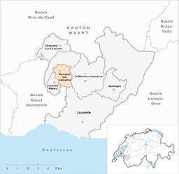 Romanel-sur-Lausanne - Mapa