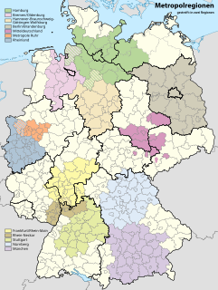 Metropolitan regions in Germany