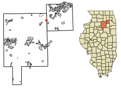 Location of Millington in Kendall County, Illinois