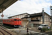 駅に隣接する被災前の「女川温泉ゆぽっぽ」（2007年9月）
