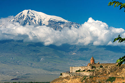 The Caucasus: hostile politics, stunning scenery and ancient churches. A view over the oft-closed border from the Khor Virap Monastery in Armenia to Turkey's Mount Ararat, itself a symbol of Armenia