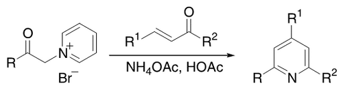 Reactieverloop van de Kröhnke-pyridinesynthese