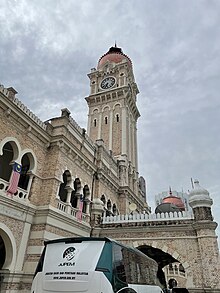 The clock tower of Sultan Abdul Samad Building - northern facade. Kuala Lumpur Clock Tower.jpg