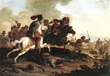 The so-called kuruc were armed anti-Habsburg rebels in Royal Hungary between 1671 and 1711. Kuruc labanc csatajelenet1.jpg