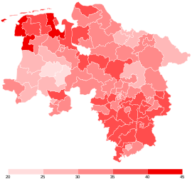 Zweitstimmenergebnisse der SPD