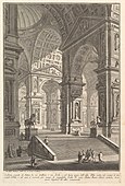 Large sculpture gallery built on arches and lit from above . . .; by Giovanni Battista Piranesi; circa 1750; etching; size of the entire sheet: 49.4 × 33.5 cm; Metropolitan Museum of Art (New York City)