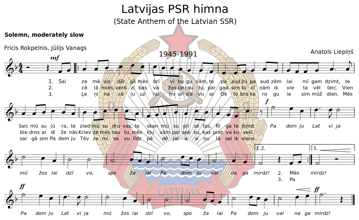 Anthem Of The Latvian Soviet Socialist Republic Wikipedia - soviet anthem roblox