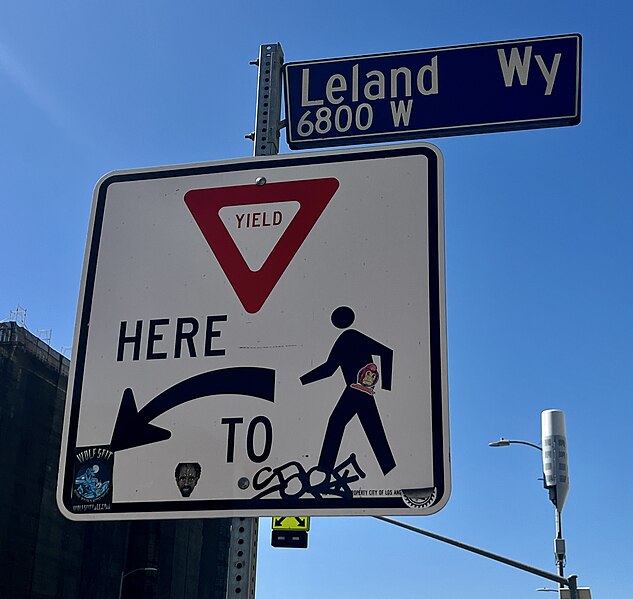 File:Leland Way, Los Angeles (Street sign) July 2023.jpg