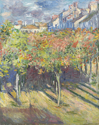 Les Tilleuls à Poissy, tableau peint par Claude Monet en 1882. (définition réelle 2 214 × 2 774)