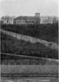 Letenský zámeček na přelomu 19. a 20. století - pohled od Vltavy