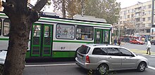 LiAZ trolleybus on line 9 on Sayat-Nova Avenue