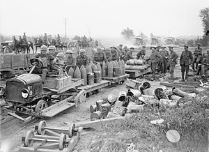 Light rail ammunition trasport Battle of Langemarck 19-08-1917 IWM Q 2662.jpg