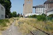 De lijn ter hoogte van de fabriek van Grand Moulins