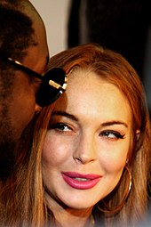 Lohan at will.i.am's album release party in 2012