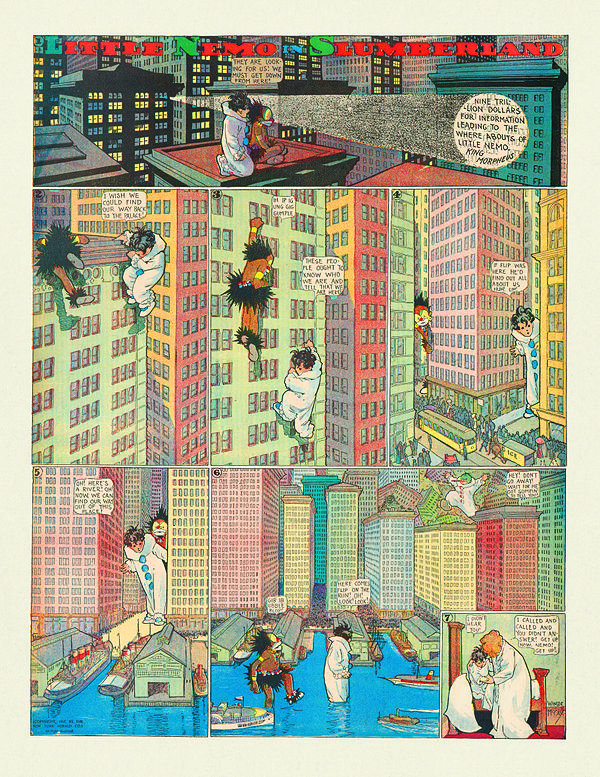 Nemo and the Little Imp explore the city as giants, September 9, 1907.