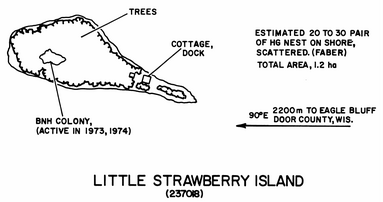 Little Strawberry Island, diagram drawn from observations made in 1975 or shortly before