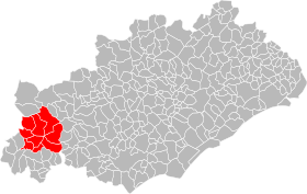 Localização da Comunidade de comunas do Pays Saint-Ponais