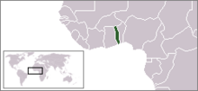مغربی افریقہ میں فرانسیسی ٹوگو لینڈ کا محل وقوع